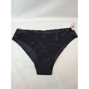 Victoria's Secret Cheeky Panties Black Leopard Jacquard Seamless Size M NWT